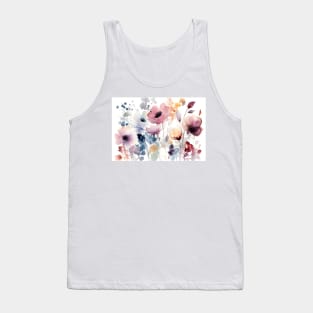 Watercolor and Ink florals5 Tank Top